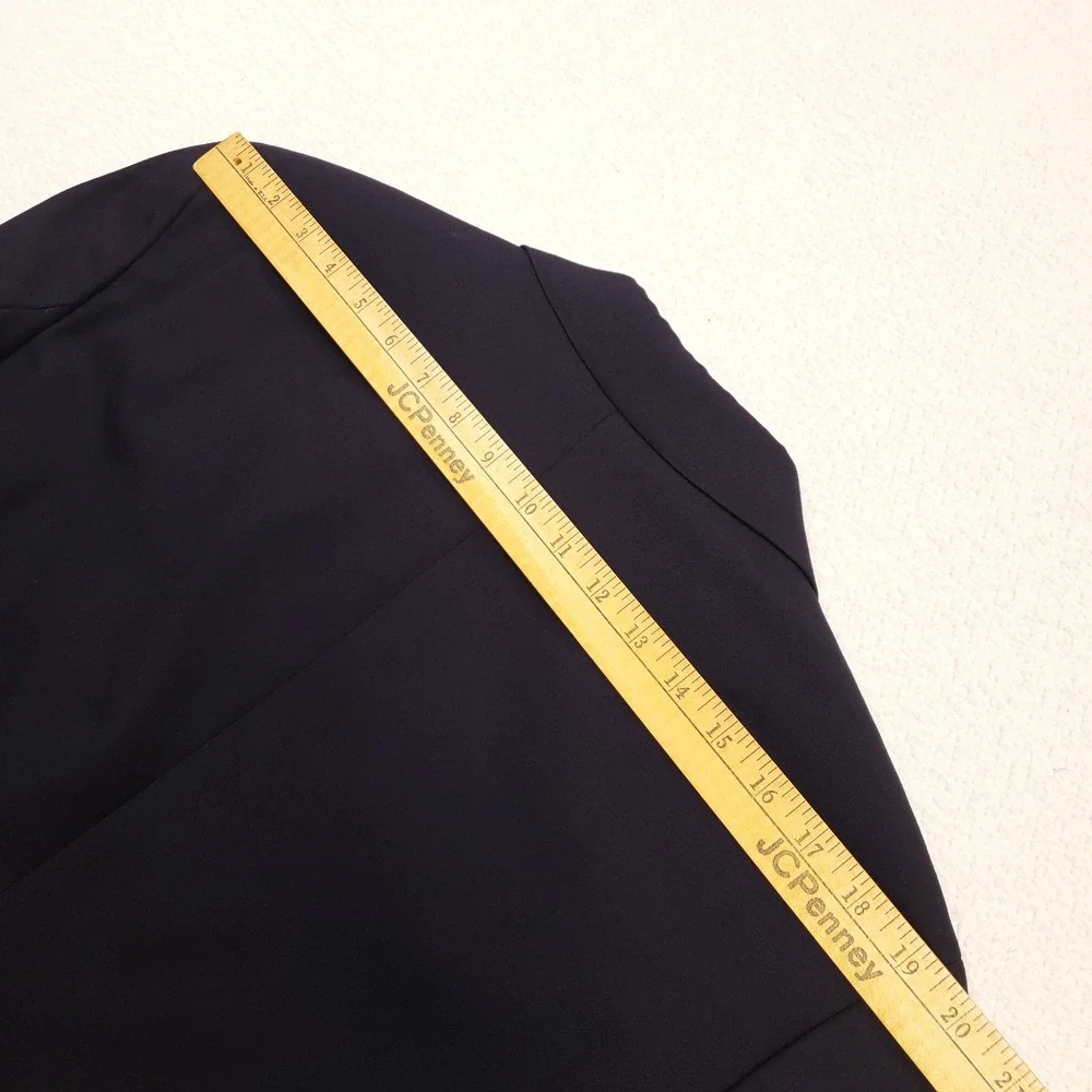 Chaps Ralph Lauren Blazer Mens 42R Navy Blue Wool Gold Crest Buttons Sport Coat